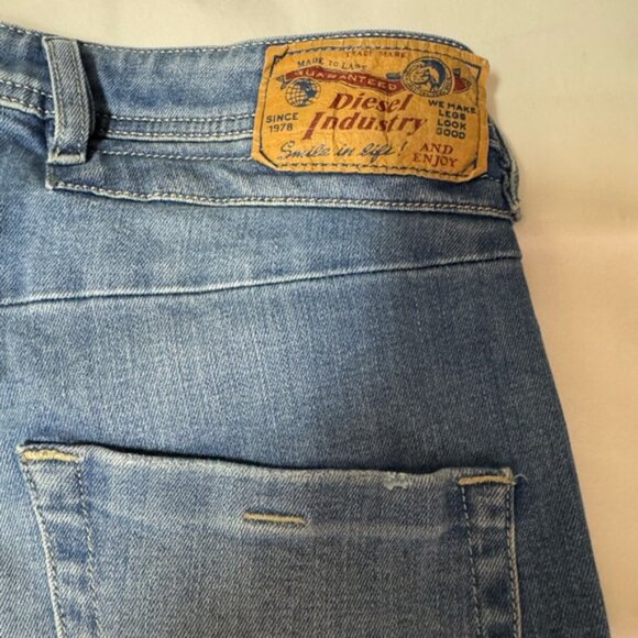 Diesel Jeans Mens Blue Belther-R Button Fly Distressed 28 x 32 - Picture 4 of 7